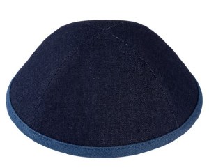 Picture of iKippah Navy Denim with Sky Blue Denim Rim Size 5